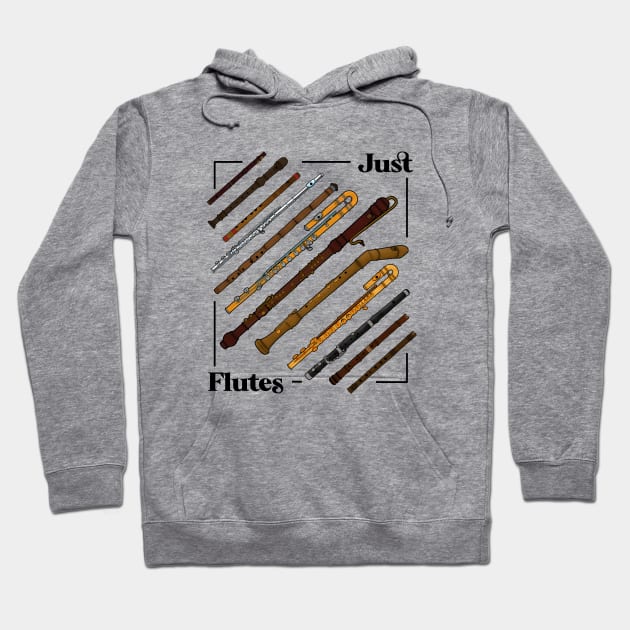 Just Flutes - Flutist Hoodie by Modern Medieval Design